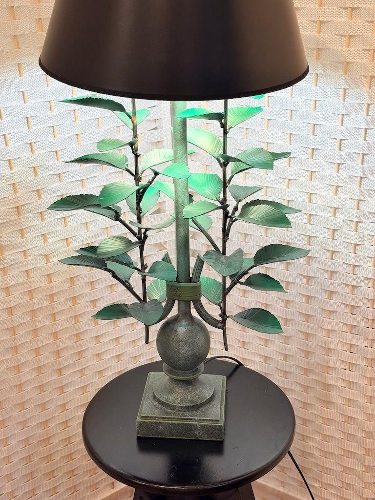 ELM LEAF HAND FORGED METAL LAMP