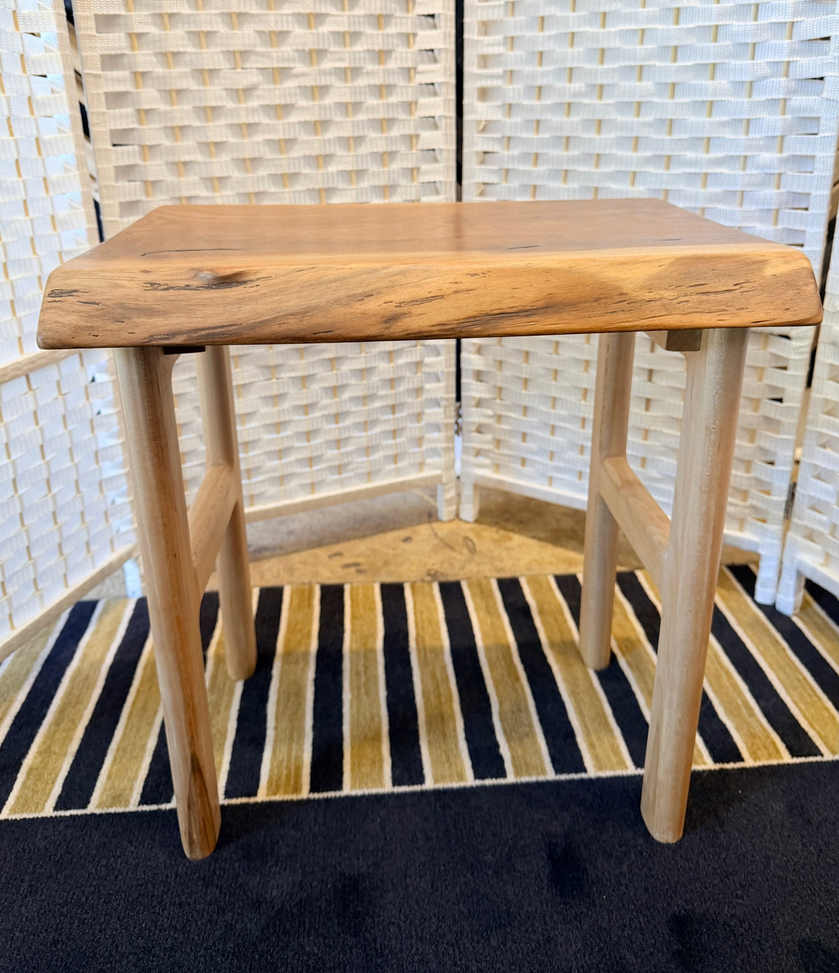 WALNUT BENCH WITH MAPLE LEGS I
