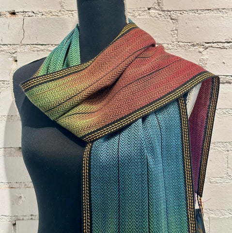 BAMBOO, COTTON AND TENCEL HANDWOVEN SCARF - SS191A