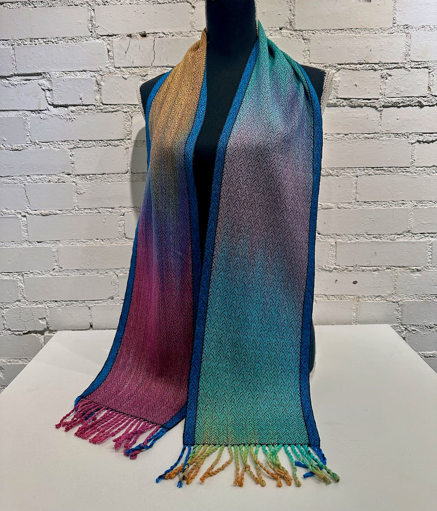 BAMBOO, COTTON AND TENCEL HANDWOVEN SCARF - SS192A