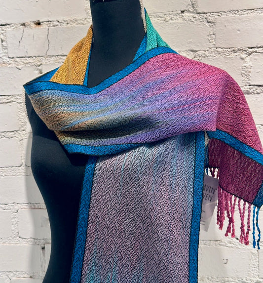 BAMBOO, COTTON AND TENCEL HANDWOVEN SCARF - SS192A