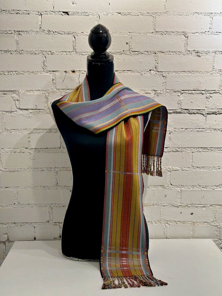 TENCEL AND BAMBOO REVERSIBLE Hand Woven Scarf - SS202