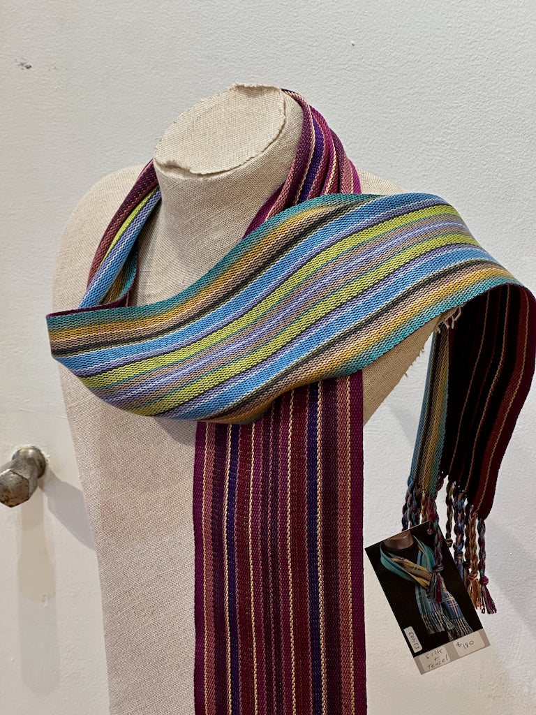 TENCEL AND SILK HANDWOVEN SCARF SS403