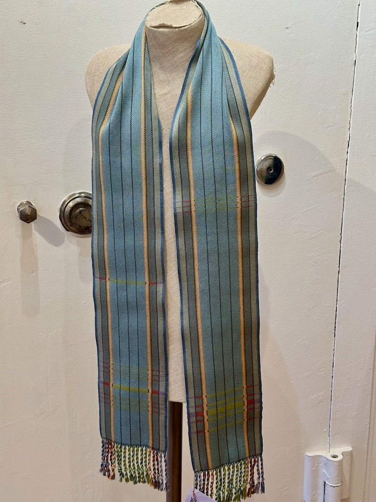 TENCEL AND SILK HANDWOVEN SCARF SS404