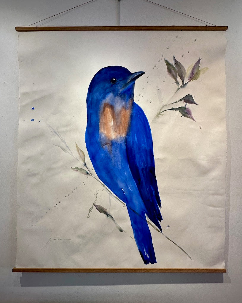 "EASTERN BLUE BIRD WALL CLOTH HANGING