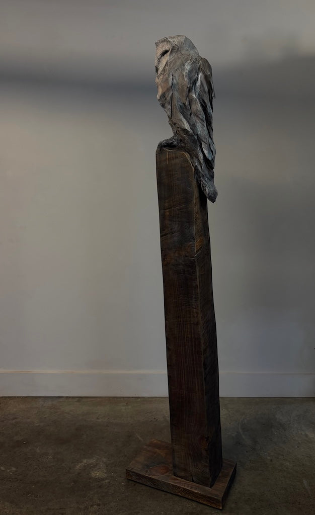 "SACRED WISDOM" HAND CARVED WHITE PINE SCULPTURE