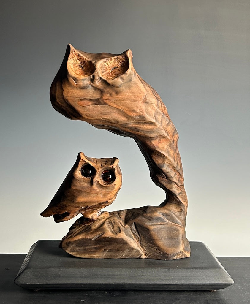 "SHELTER II" WHITE CEDAR WOOD SCULPTURE