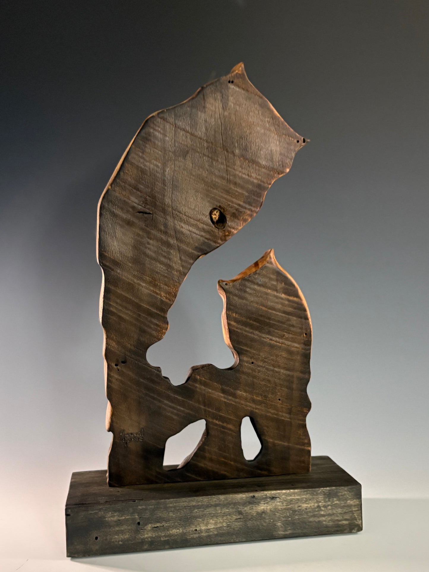 "SHELTER VII" SYCAMORE & WAX WOOD SCULPTURE