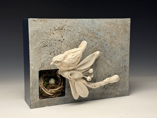 "SMALL RELIQUARY 009" MIXED MEDIA WALL HANGING