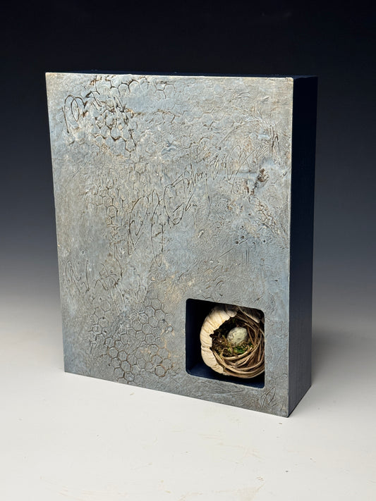 "SMALL RELIQUARY 010" MIXED MEDIA WALL HANGING