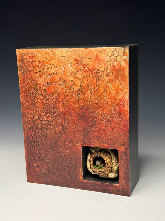 "SMALL RELIQUARY 011" MIXED MEDIA WALL HANGING