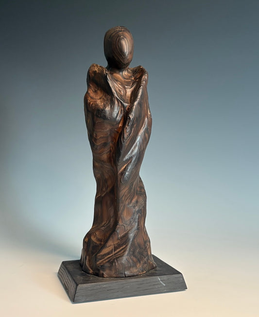 "SOLACE II" HAND CARVED LEYLAND CYPRESS SCULPTURE