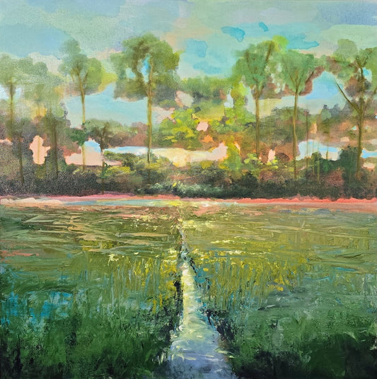 "SOME PLACE SPECIAL" ORIGINAL MIXED MEDIA PAINTING ON CANVAS
