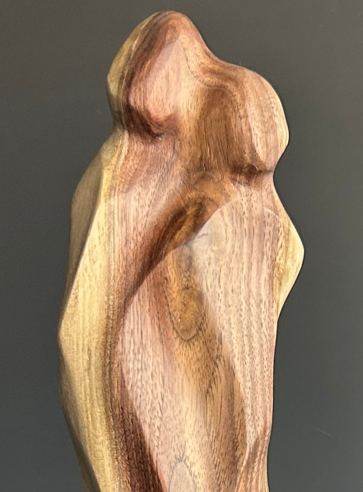 "SOULMATES' REFLECTIONS" WALNUT WOOD SCULPTURE