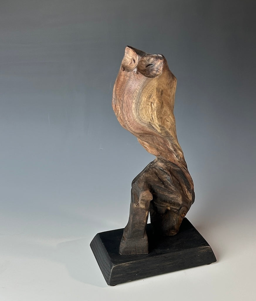 "TRANQUILITY" WALNUT WOOD SCULPTURE