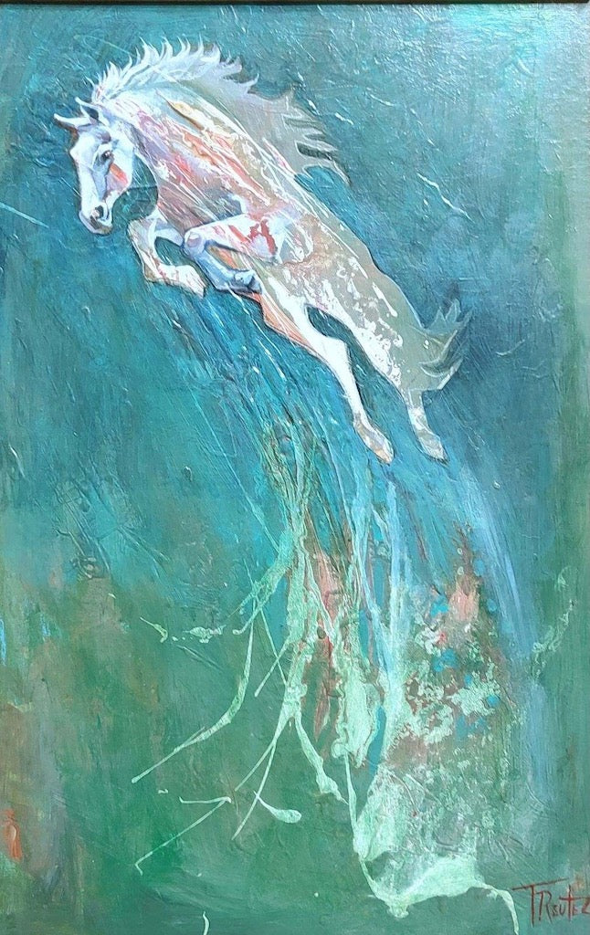 "SCORPIUS" ORIGINAL OIL AND MIXED MEDIA STUDY ON CANVAS/FRAMED