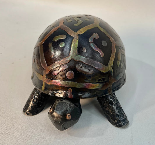 TURTLE 5 HAND FORGED METAL SCULPTURE