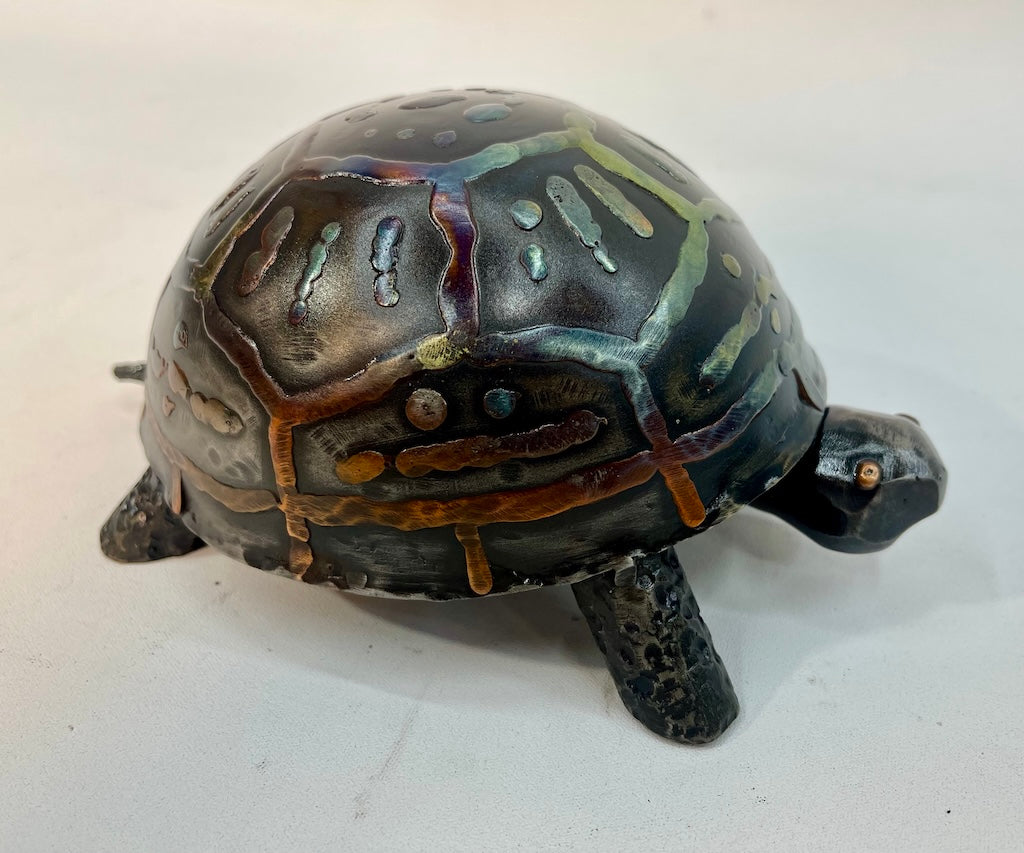 TURTLE 7 HAND FORGED METAL SCULPTURE