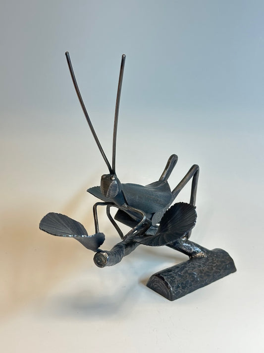 "CRICKET I" HAND FORGED METAL SCULPTURE