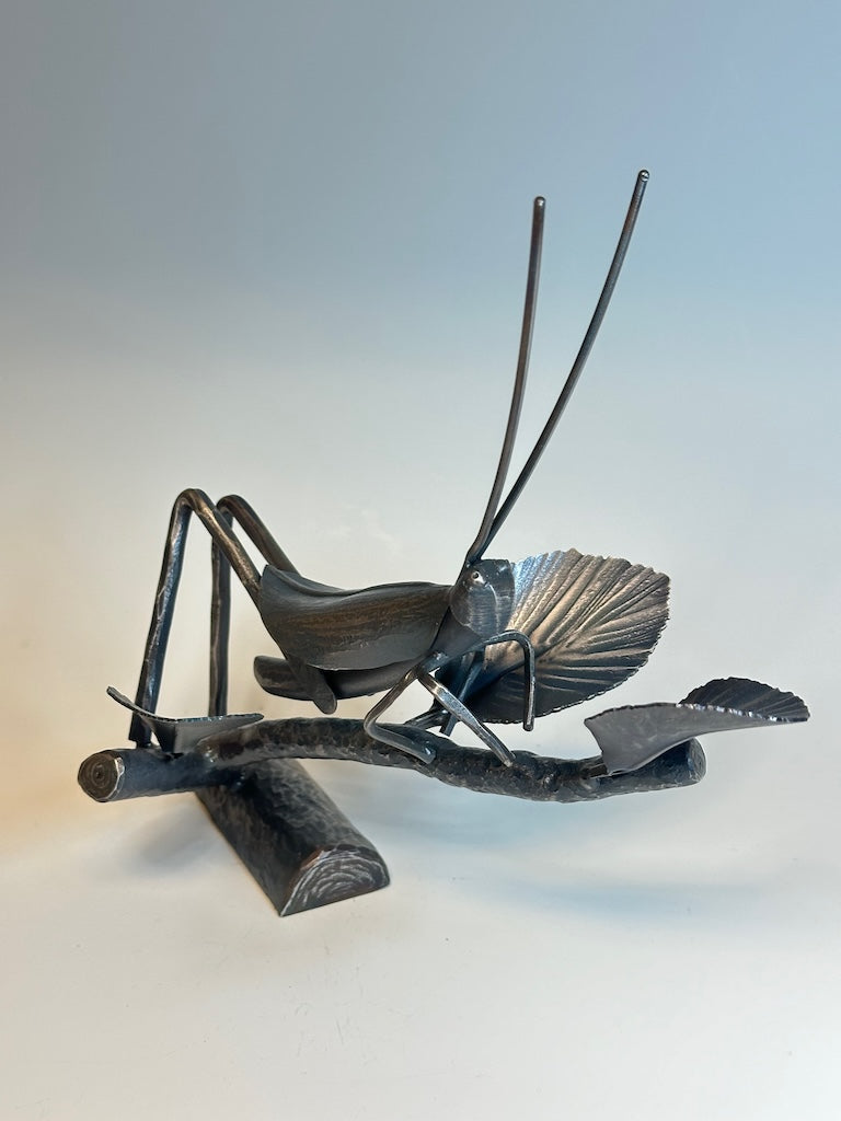 "CRICKET I" HAND FORGED METAL SCULPTURE