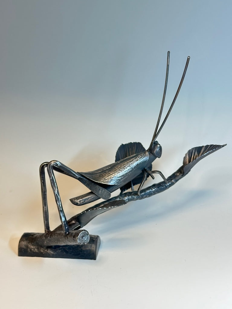 "CRICKET I" HAND FORGED METAL SCULPTURE