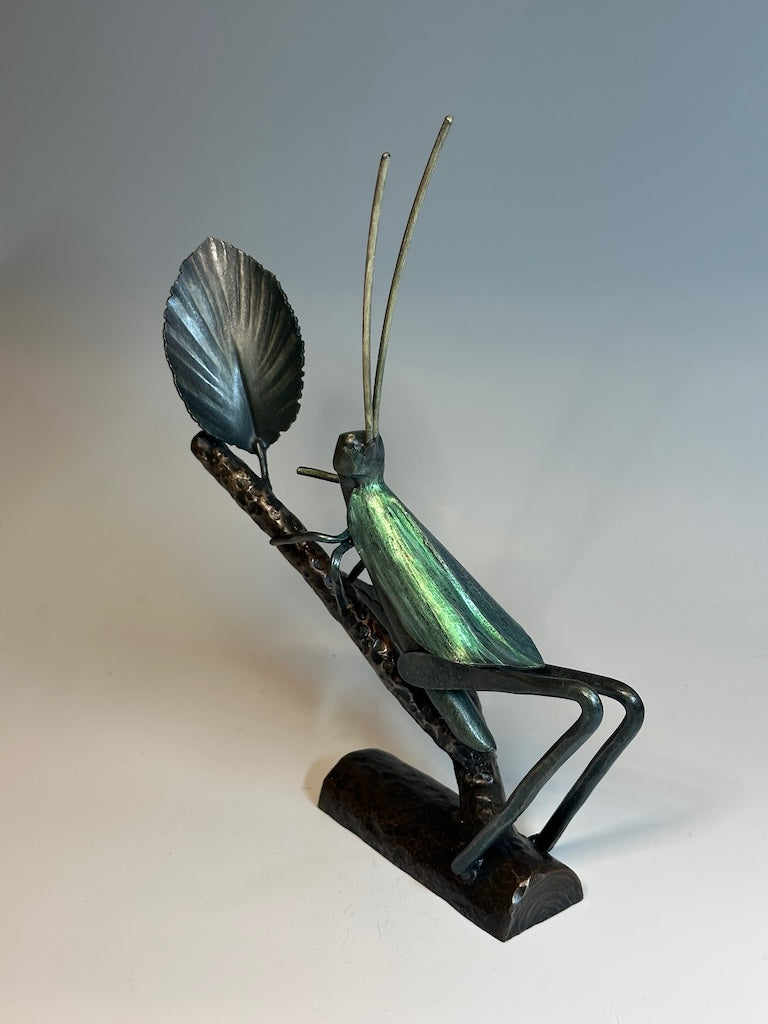 "CRICKET II" HAND FORGED METAL SCULPTURE