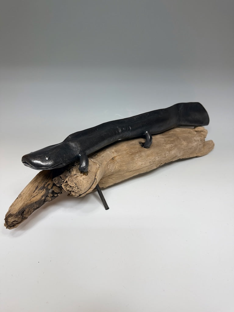 HELLBENDER 7 MIXED MEDIA SCULPTURE