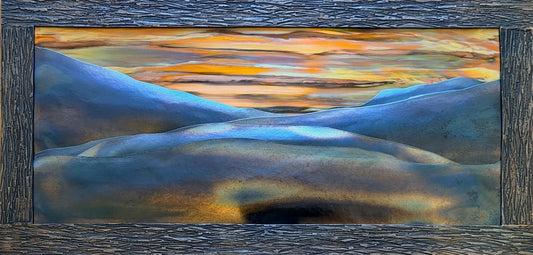 "MOUNTAIN SCENE 2.4" HAND FORGED METAL WALL HANGING