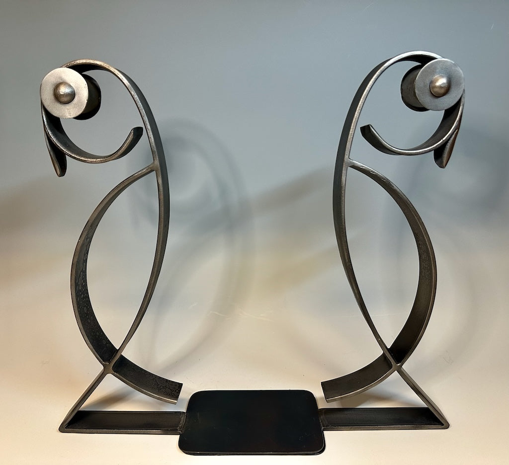 PUFFIN HAND FORGED METAL BOOKENDS