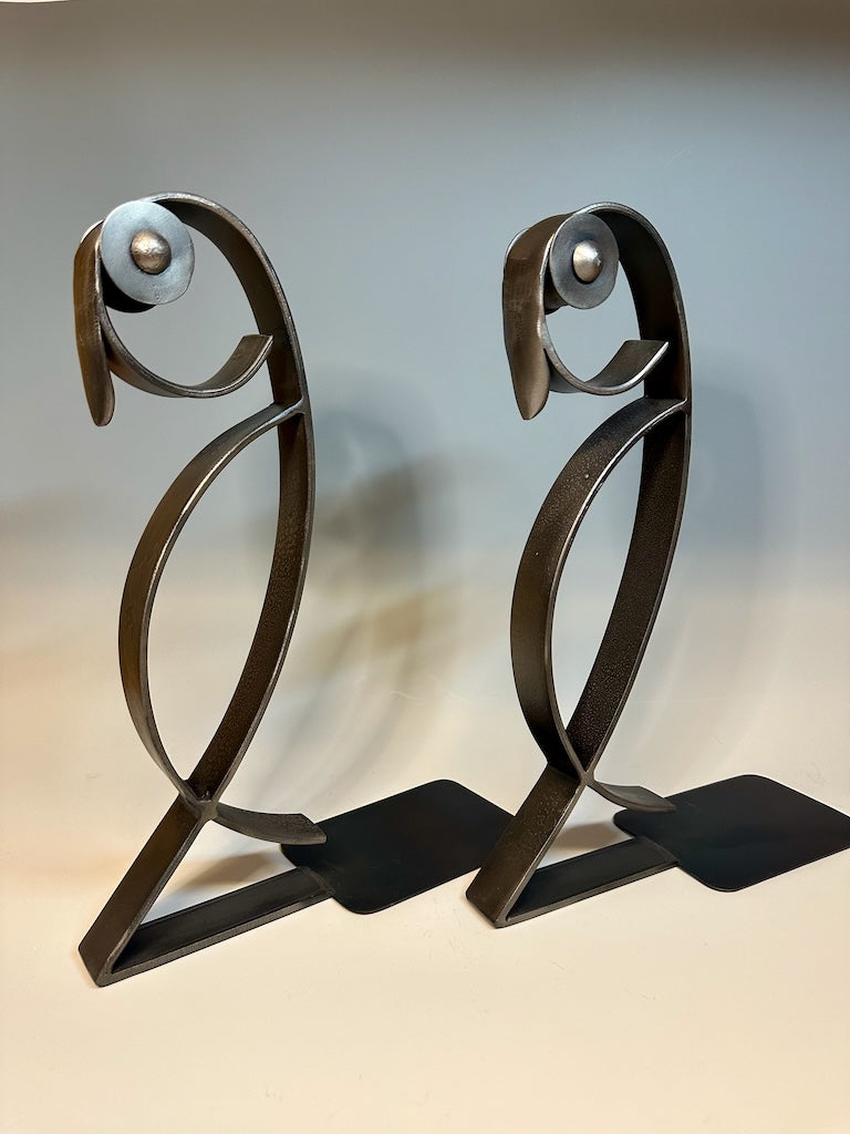 PUFFIN HAND FORGED METAL BOOKENDS