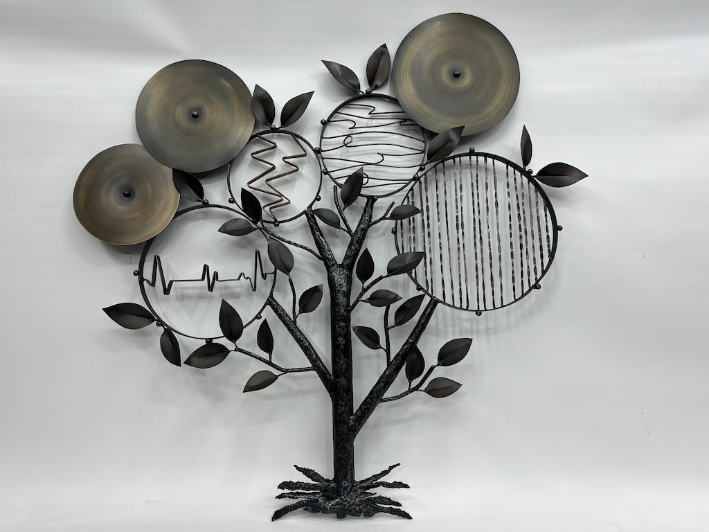 "RHYTHMS OF NATURE" HAND FORGED STEEL AND COPPER WALL HANGING