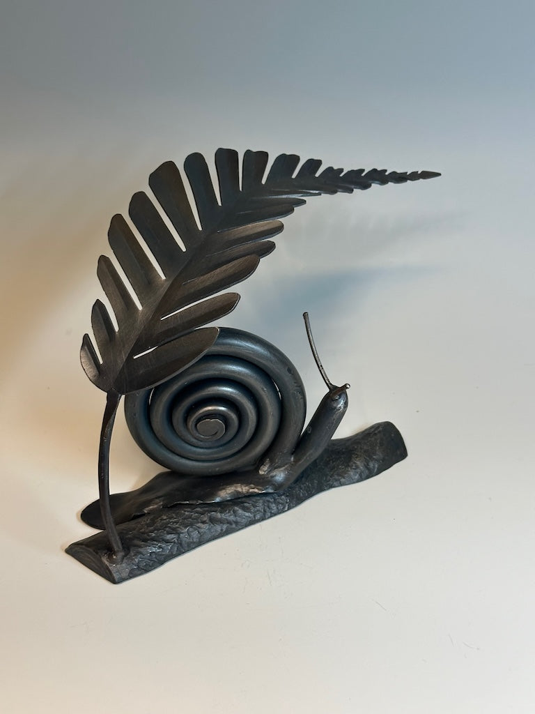 "SNAIL I" HAND FORGED METAL SCULPTURE