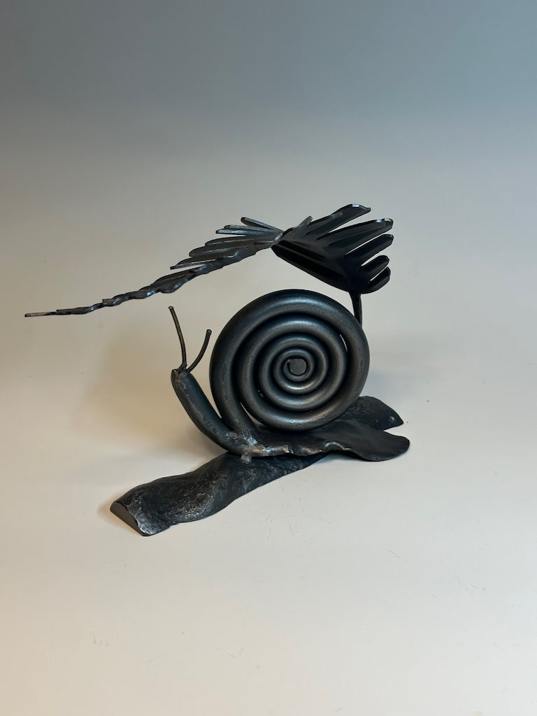 "SNAIL I" HAND FORGED METAL SCULPTURE