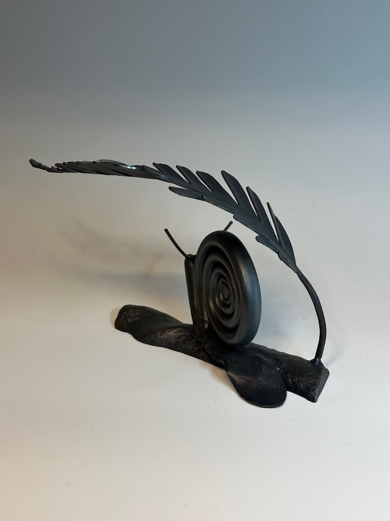 "SNAIL I" HAND FORGED METAL SCULPTURE