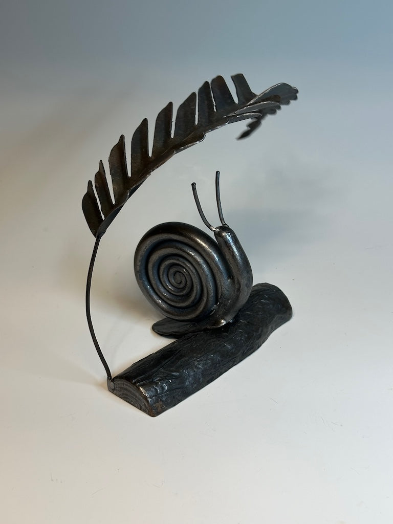 "SNAIL II" HAND FORGED METAL SCULPTURE