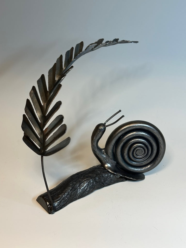 "SNAIL III" HAND FORGED METAL SCULPTURE