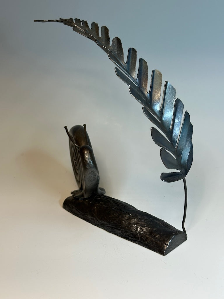 "SNAIL III" HAND FORGED METAL SCULPTURE