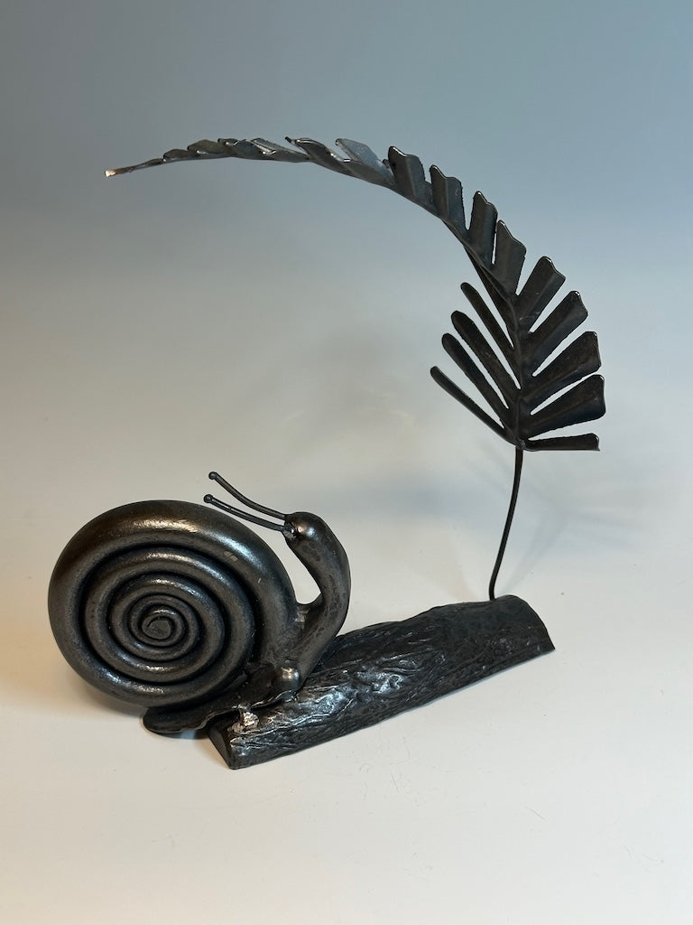 "SNAIL III" HAND FORGED METAL SCULPTURE