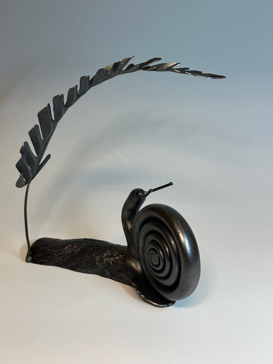 "SNAIL III" HAND FORGED METAL SCULPTURE