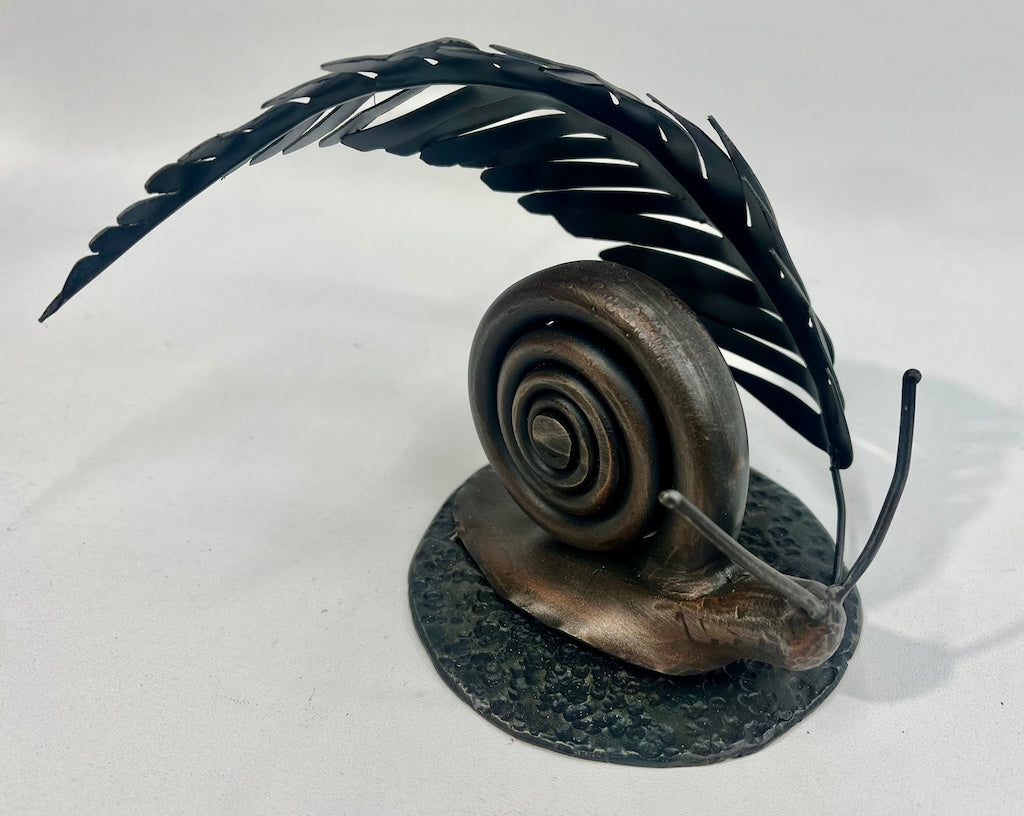 "SNAIL 5" HAND FORGED METAL SCULPTURE