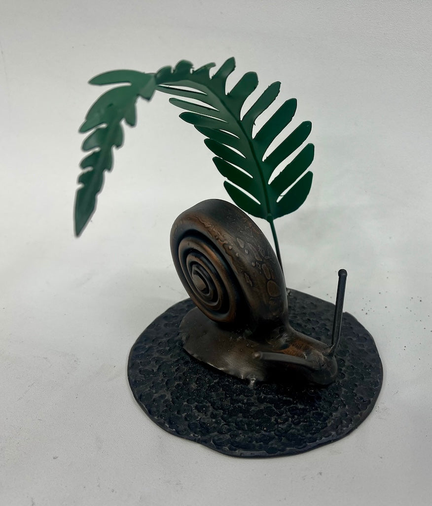 "SNAIL 7" HAND FORGED METAL SCULPTURE