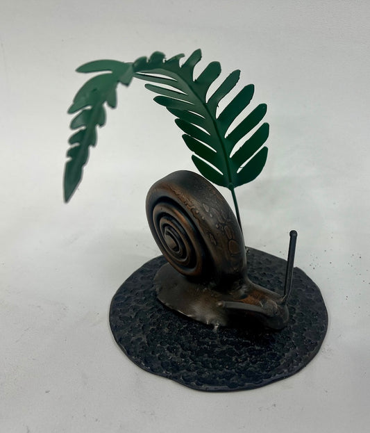 "SNAIL 7" HAND FORGED METAL SCULPTURE