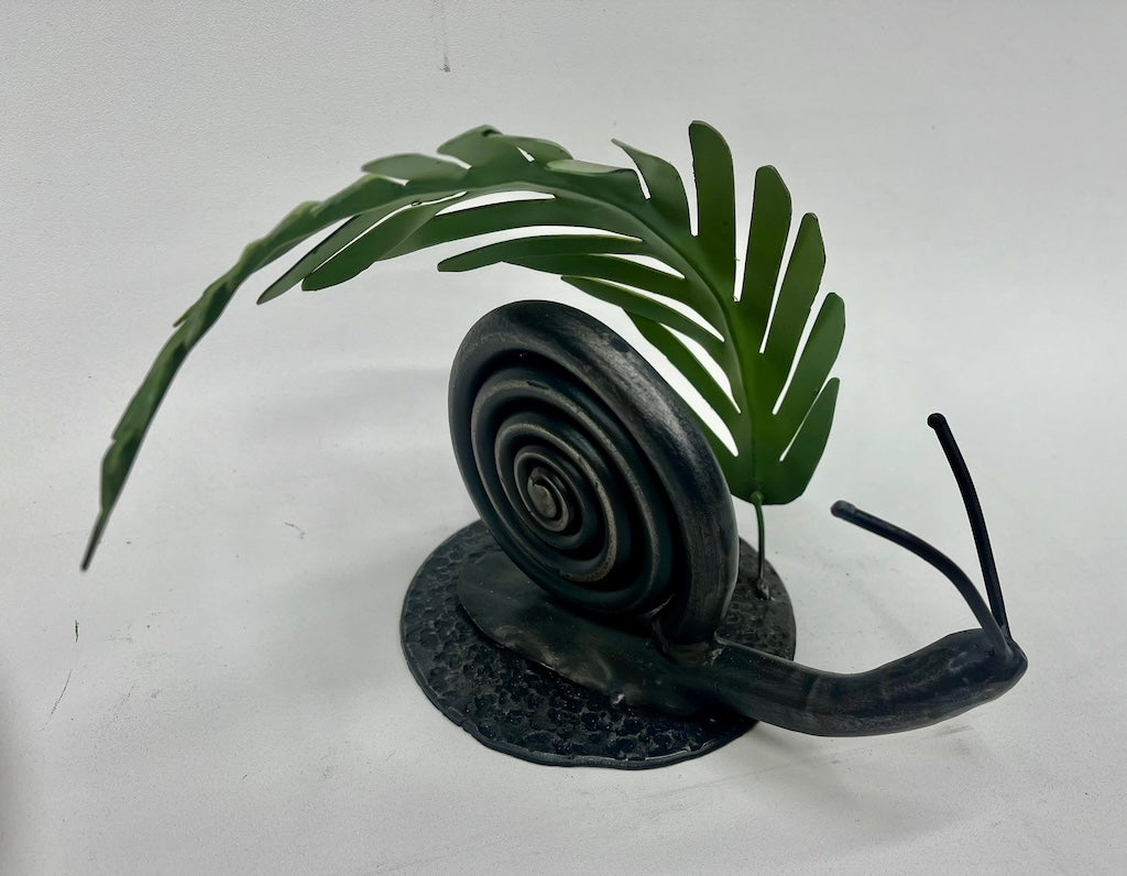 "SNAIL 8" HAND FORGED METAL SCULPTURE