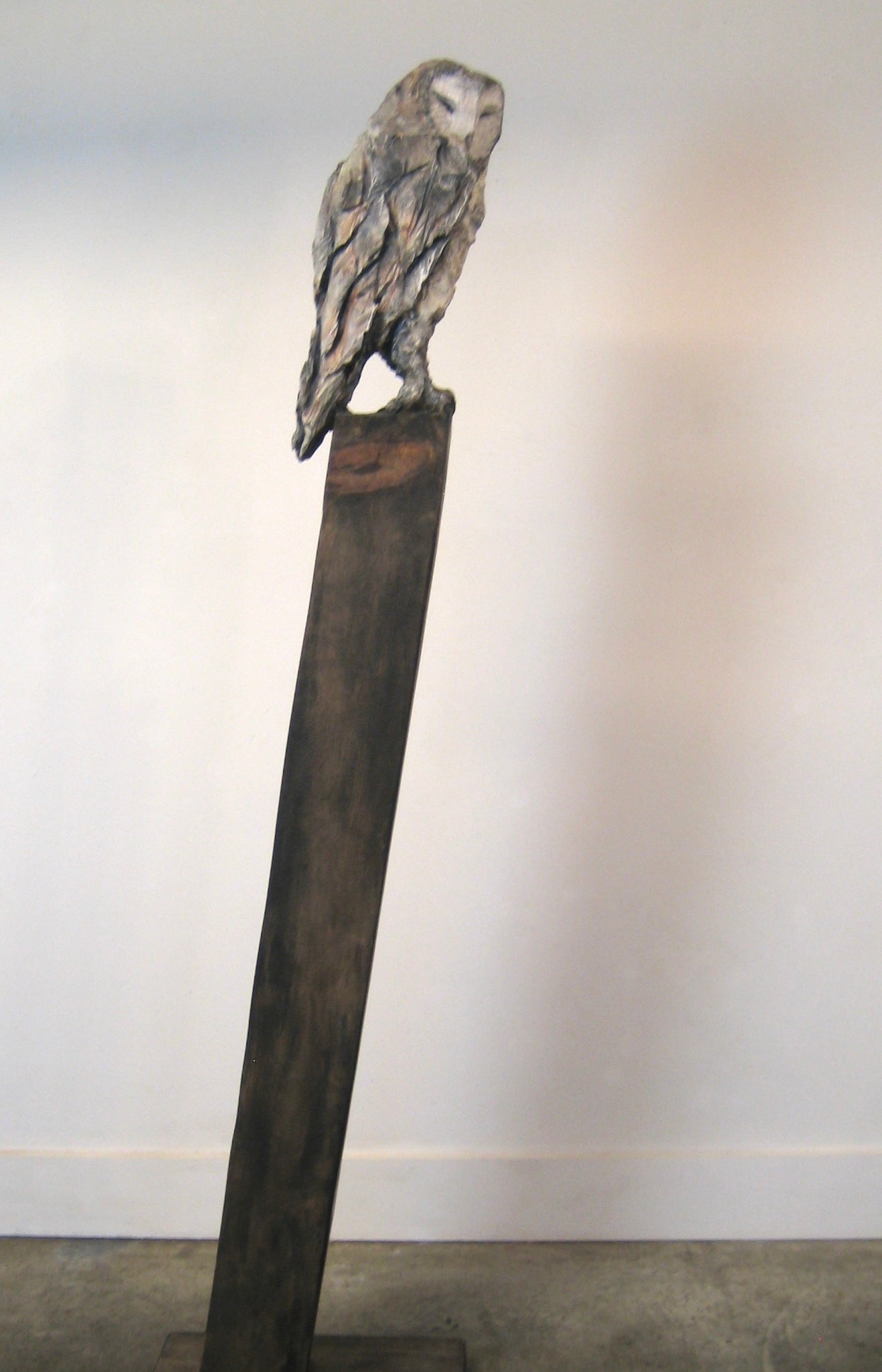 "THE COLOR OF WISDOM" HAND CARVED WHITE PINE WITH CHALK PAINT SCULPTURE