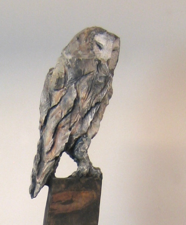 "THE COLOR OF WISDOM" HAND CARVED WHITE PINE WITH CHALK PAINT SCULPTURE