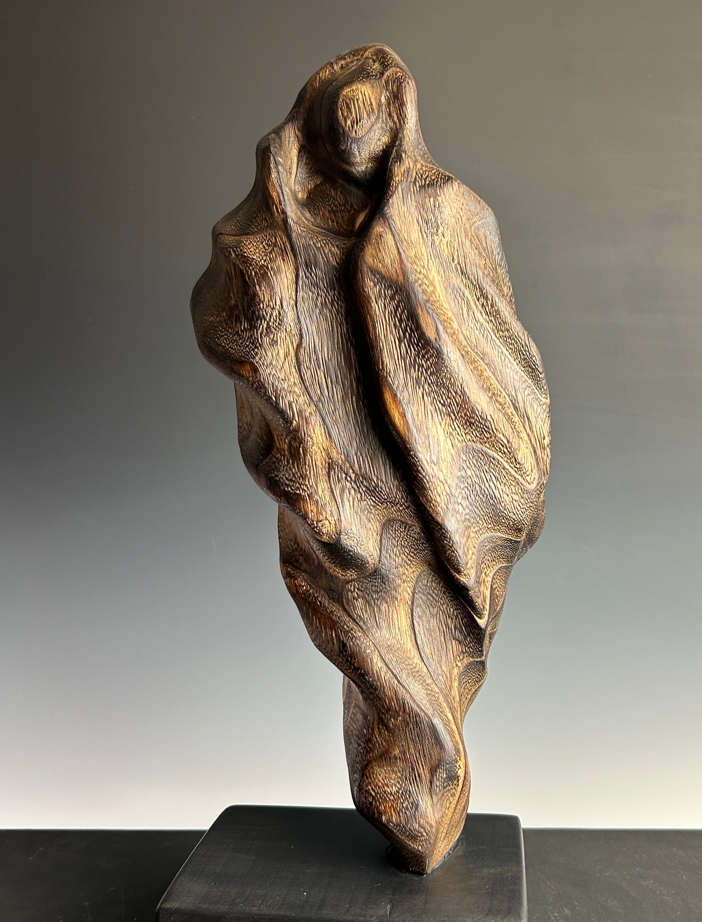 "THE LAST WHISPER" PAULOWNIA WOOD SCULPTURE