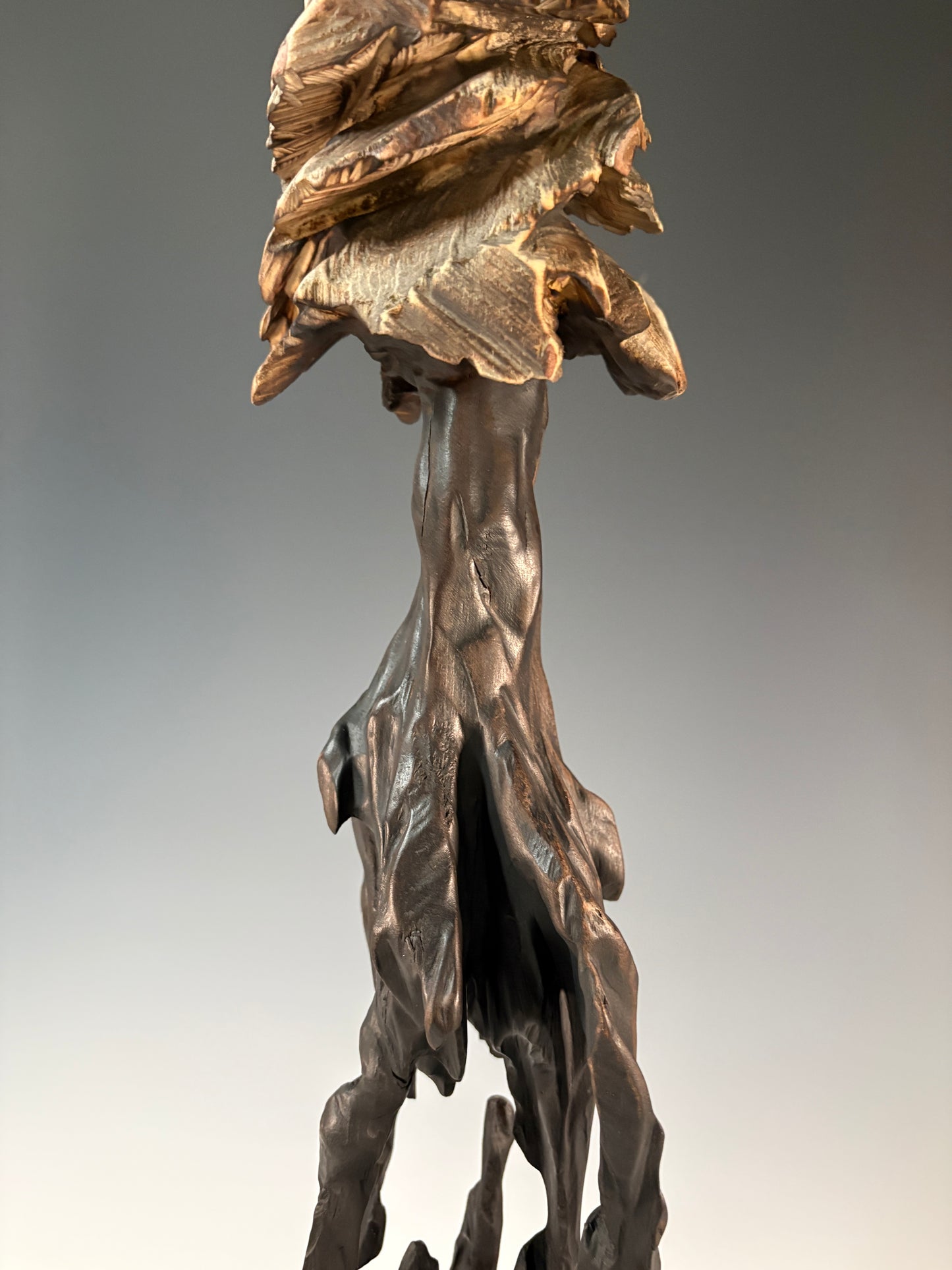 "THE PASSAGE" HAND CARVED DOGWOOD SCULPTURE