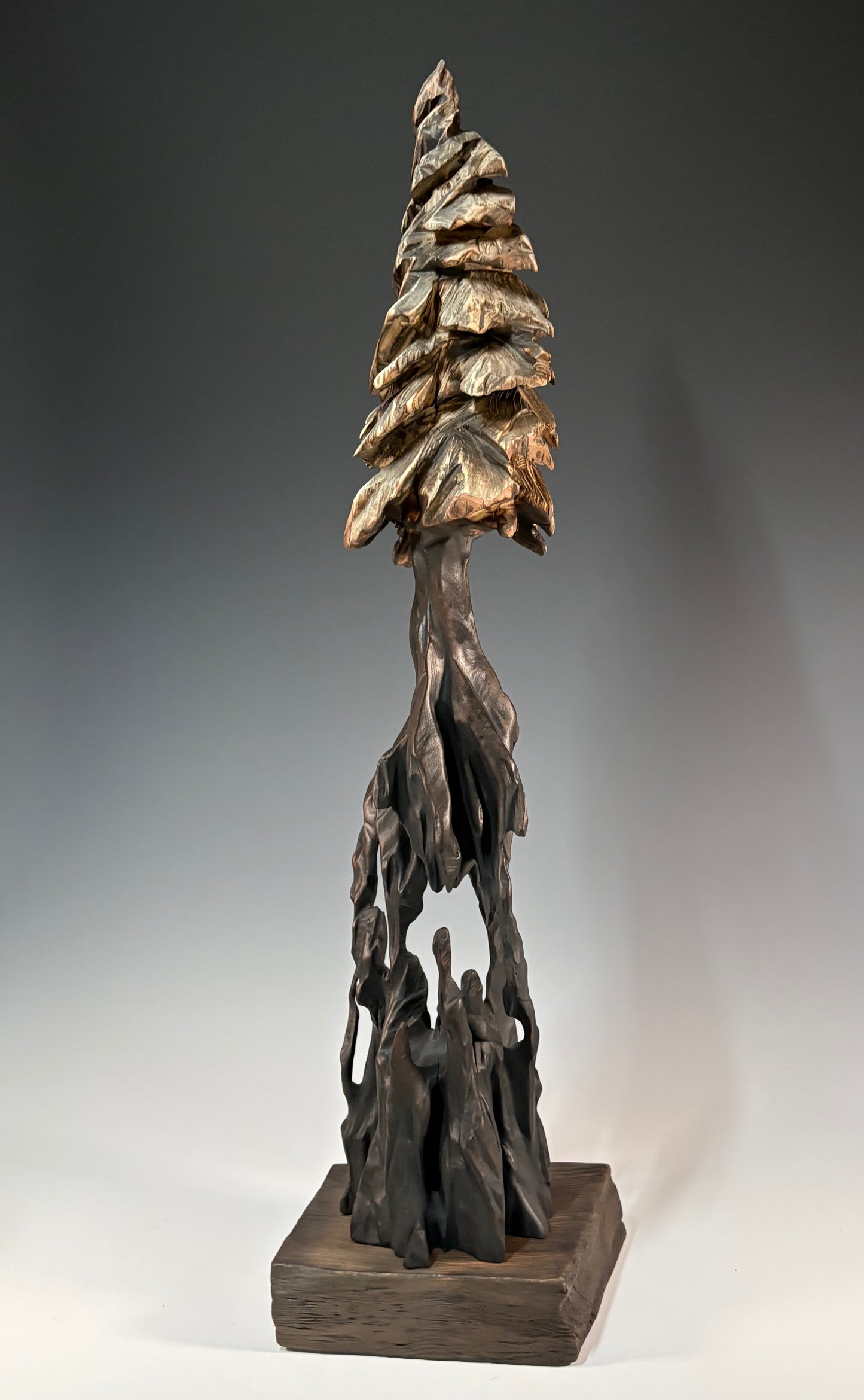"THE PASSAGE" HAND CARVED DOGWOOD SCULPTURE