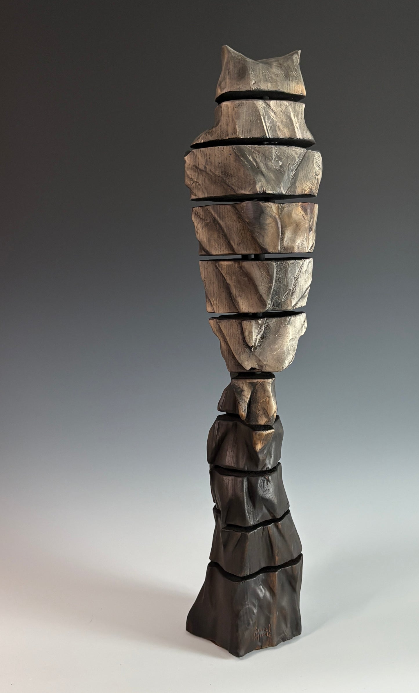 "THE SENTINEL" HAND CARVED WHITE PINE SCULPTURE