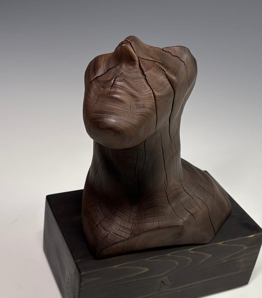 "THE STARGAZER" HAND CARVED WILD CHERRY SCULPTURE